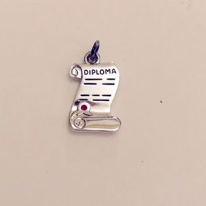 Vintage JMF Sterling Silver Graduation Diploma Charm